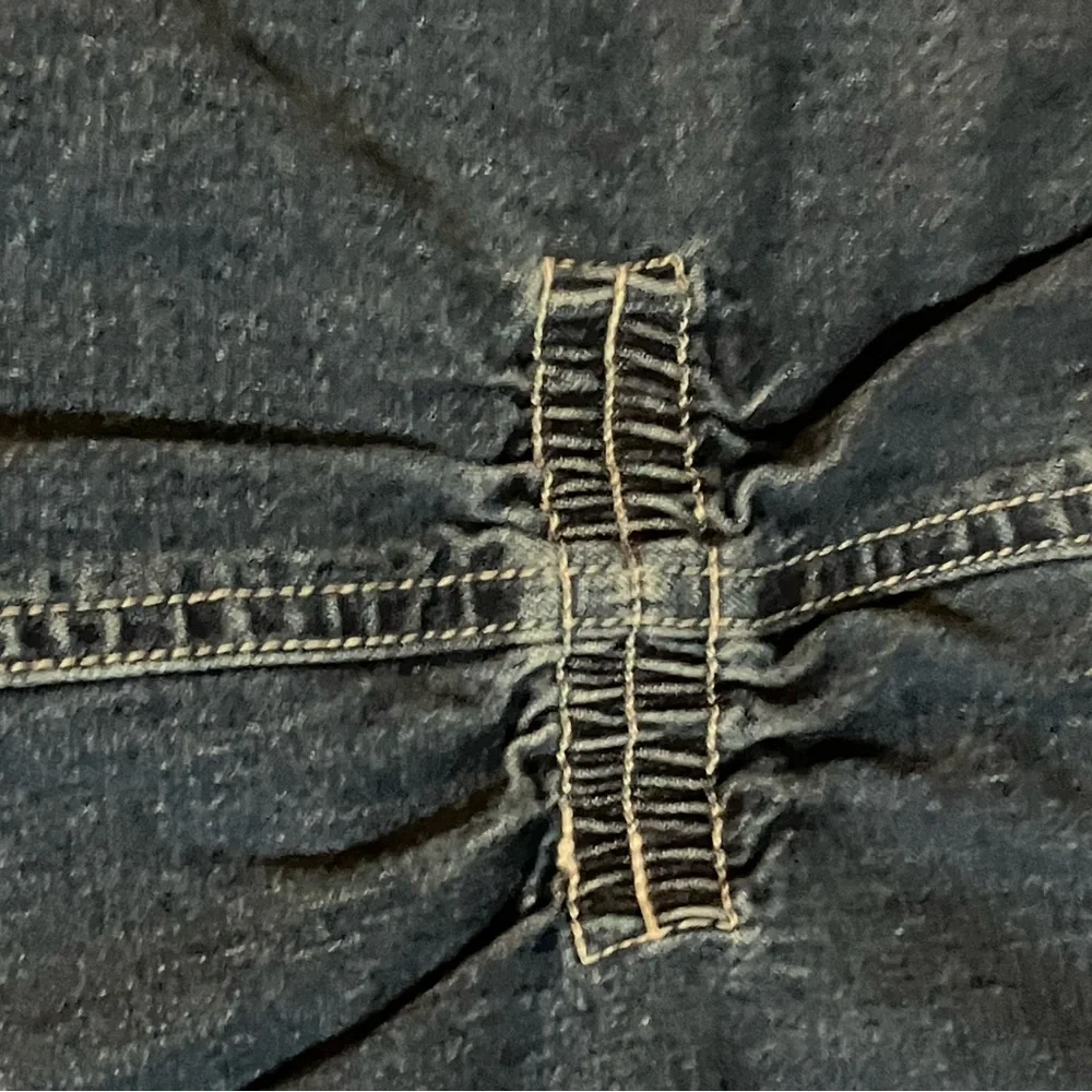 Vintage Baby Gap Blue Jean Overalls Snap Inseam Size 18/24 month
